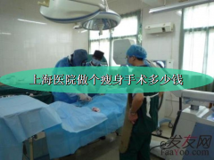 详细说说上海医院做个瘦身手术多少钱