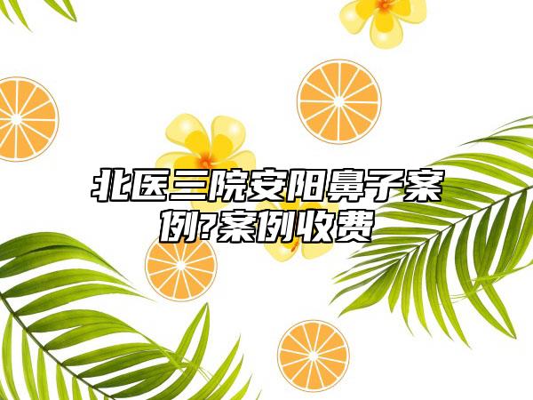 北医三院安阳鼻子案例?案例收费